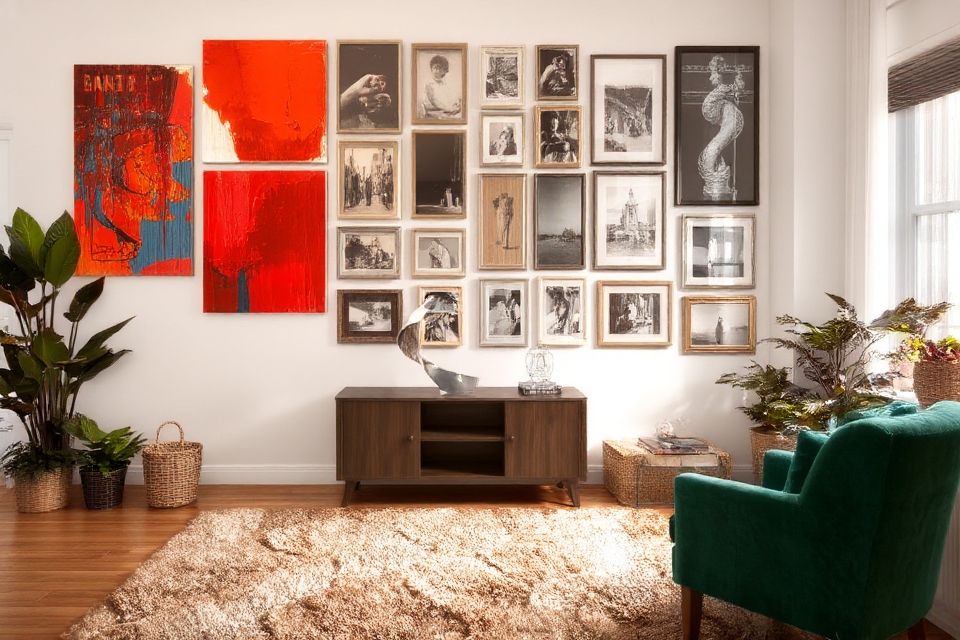 curate eclectic art collection