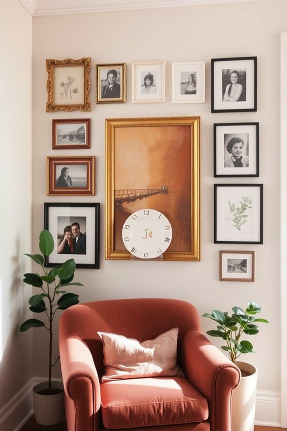 curated personal art display