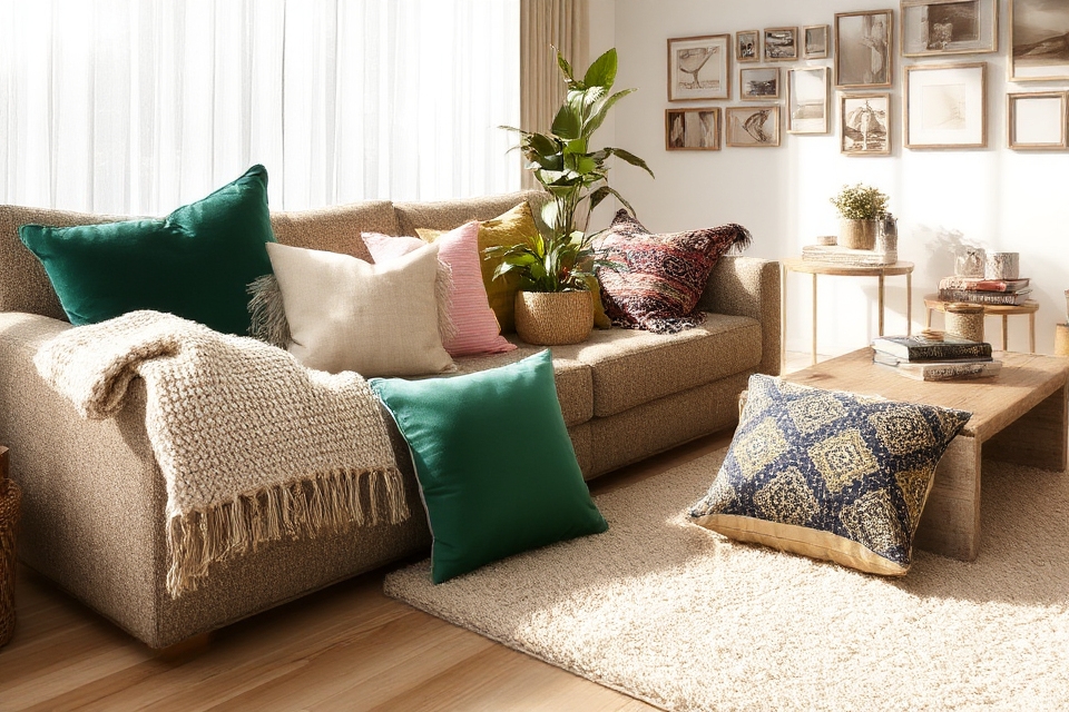 custom cozy pillow decor