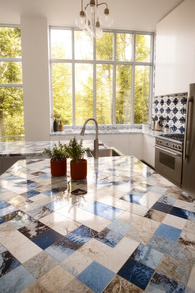 customizable durable tile countertops