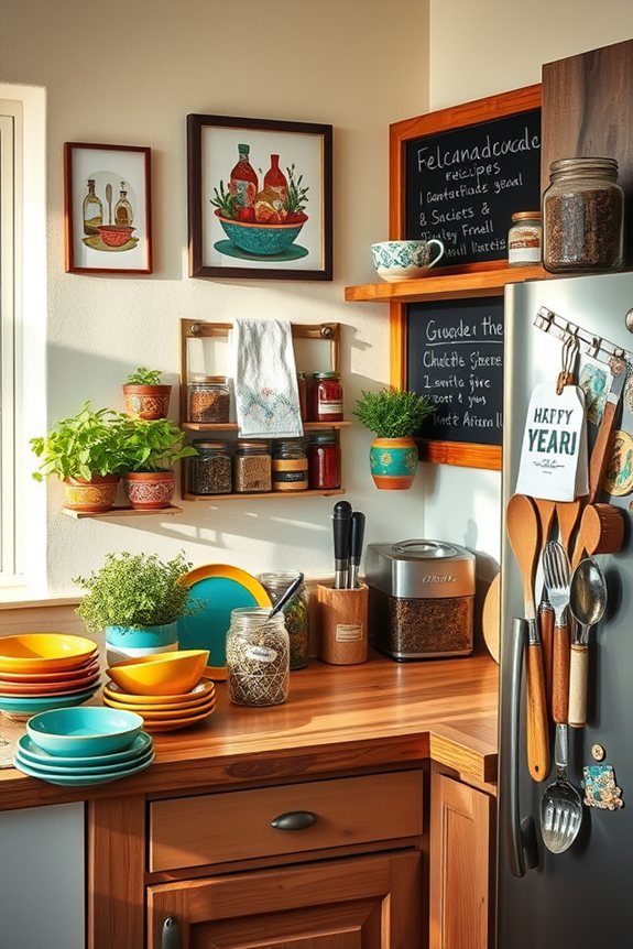 customized colorful kitchen decor