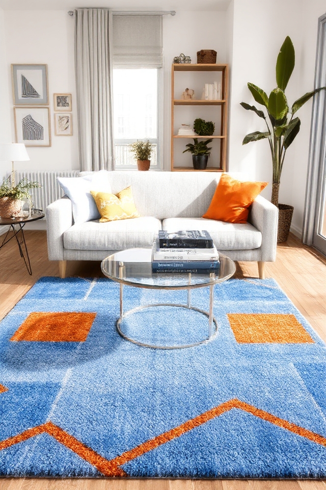 define spaces with area rugs