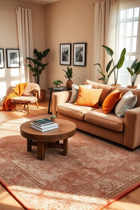 define spaces with area rugs