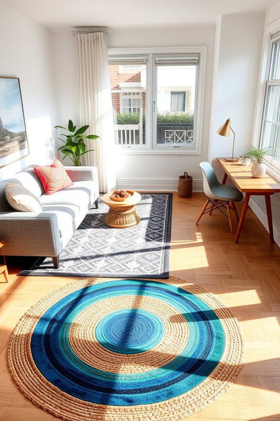 define spaces with rugs