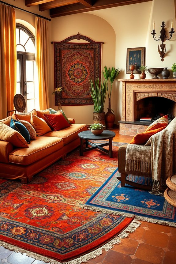 define spaces with rugs