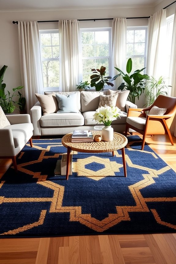 define spaces with rugs