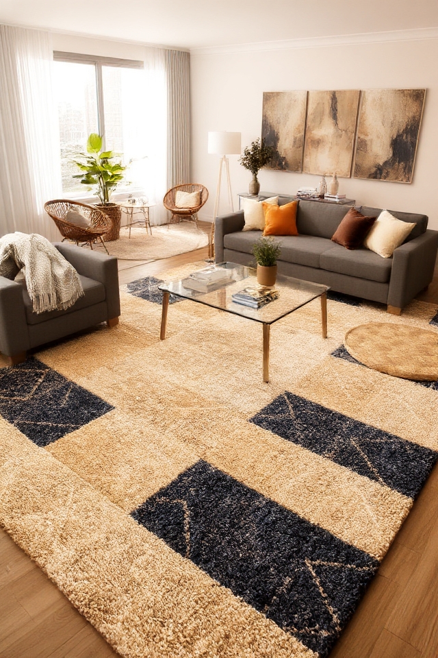define spaces with rugs