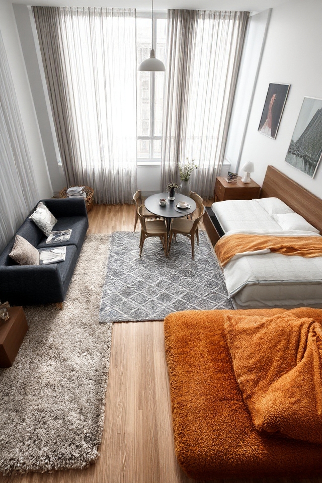 define spaces with rugs