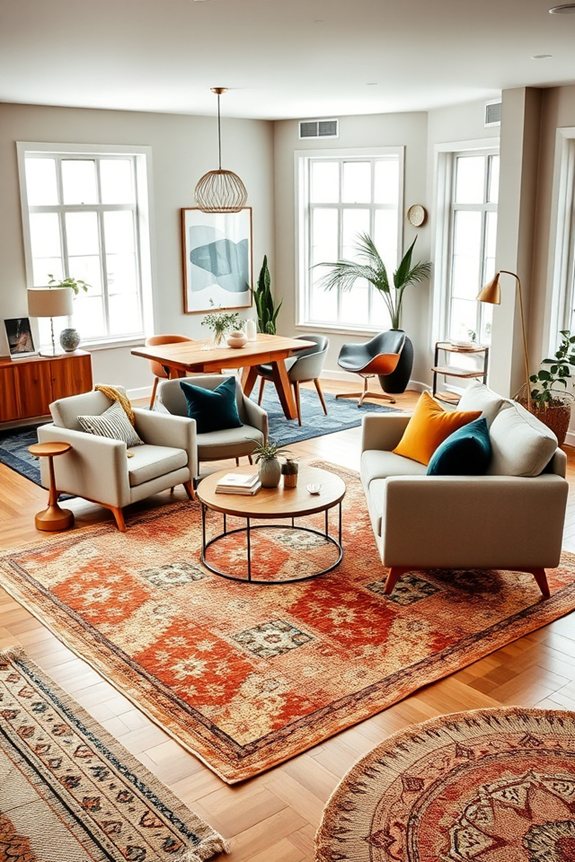 define spaces with rugs