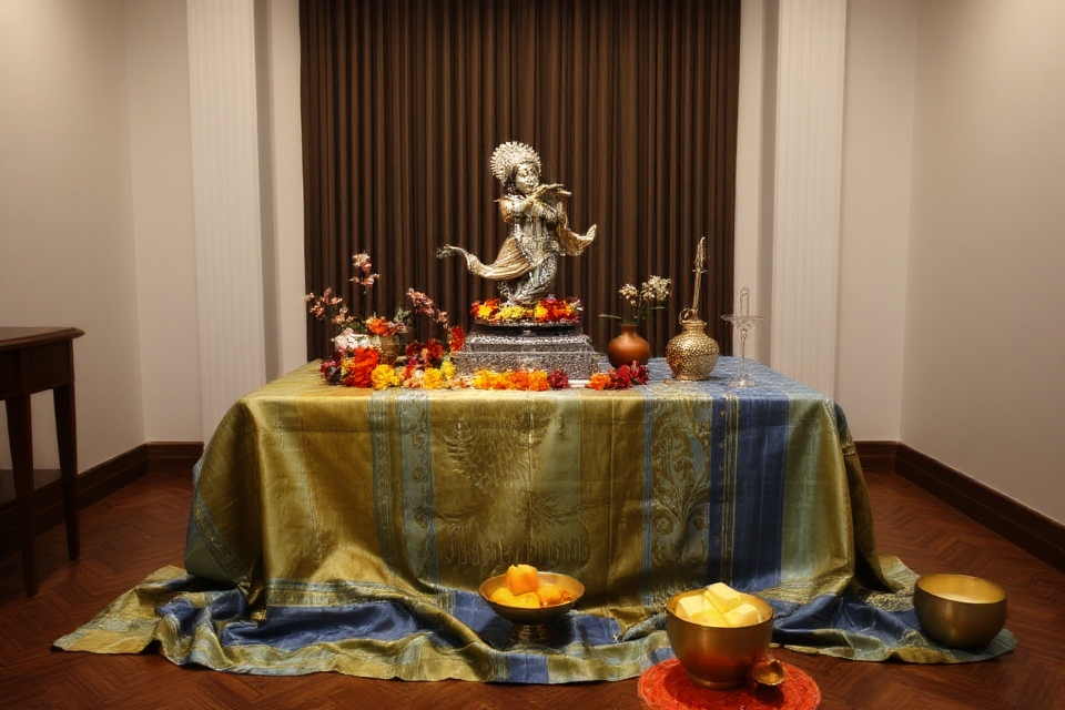 divine altar for krishna