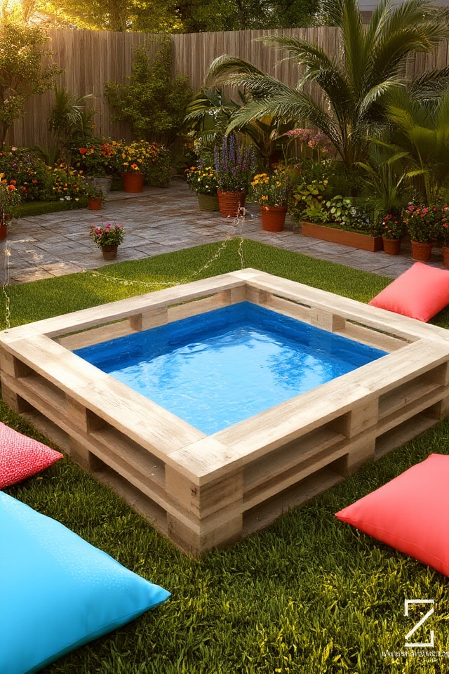 diy pallet mini pool