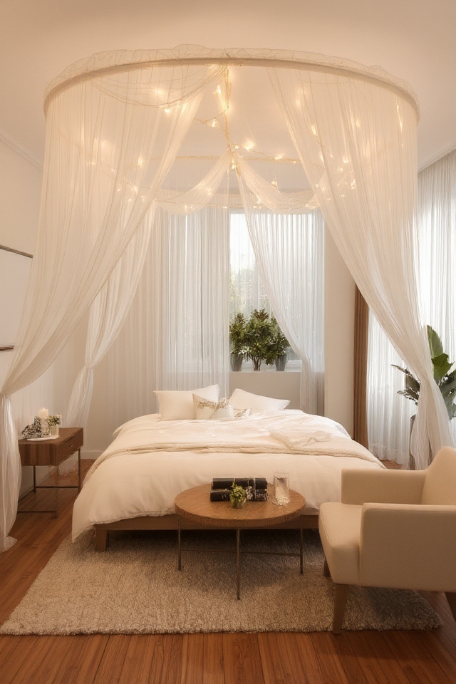 dramatic bed canopy transformation
