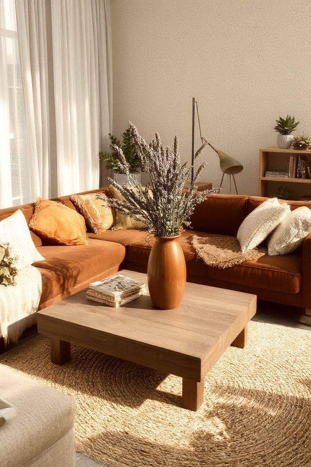 earthy tones and textures