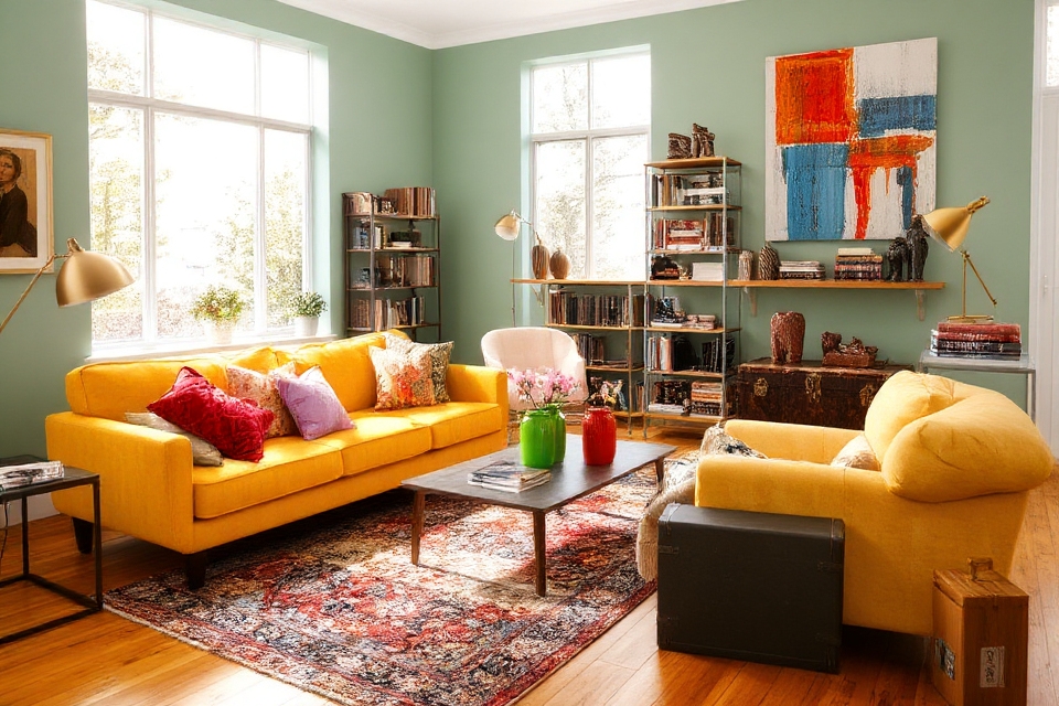 eclectic color combinations create personality