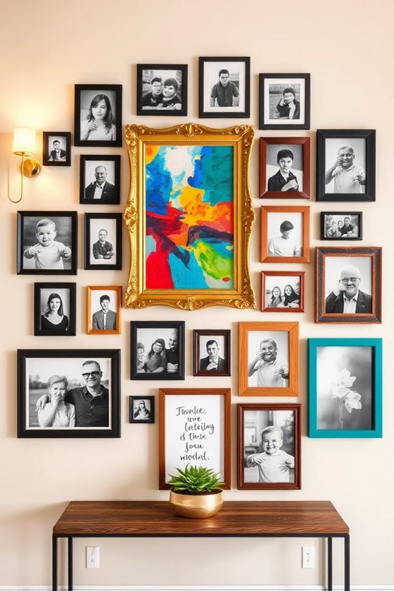 eclectic frame gallery display