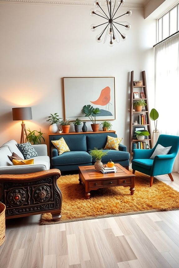 eclectic furniture style blending
