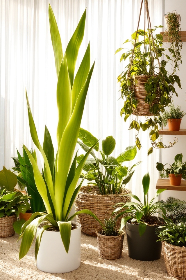 eclectic indoor garden design