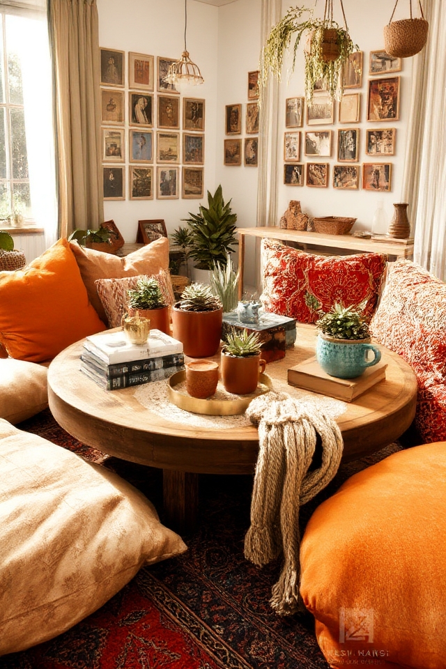 eclectic relaxed bohemian coffee tables