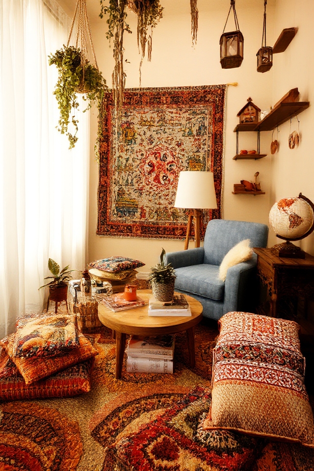 eclectic vibrant artistic space