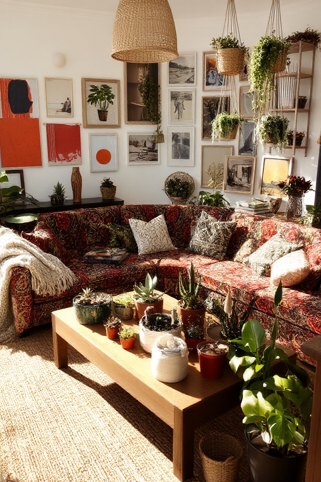 eclectic vibrant cozy design