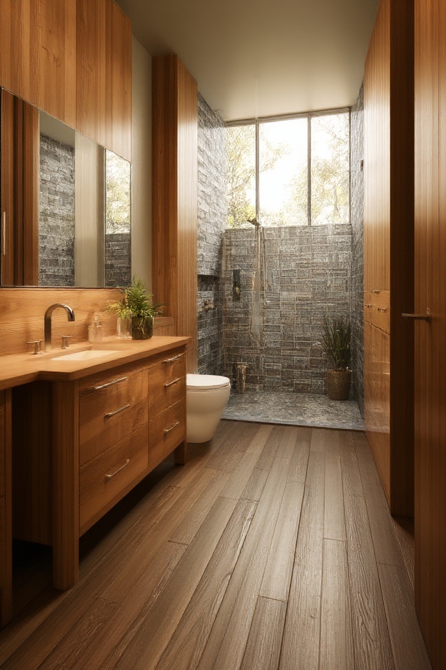 eco friendly bathroom design materials