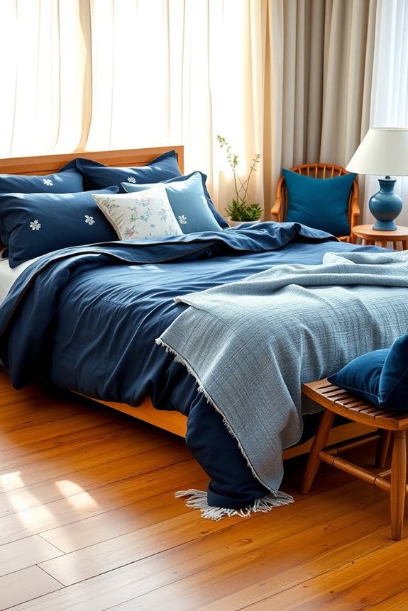 eco friendly blue bedding options