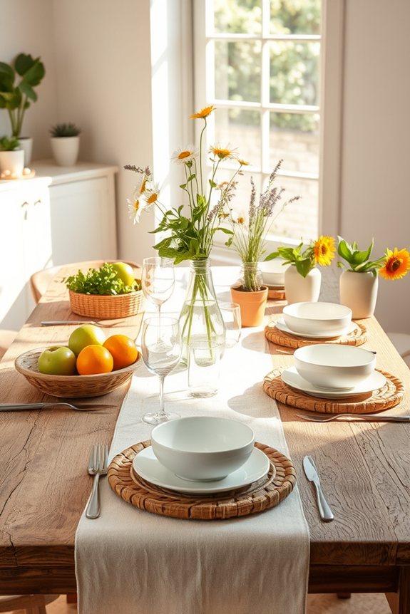 eco friendly dining room decor