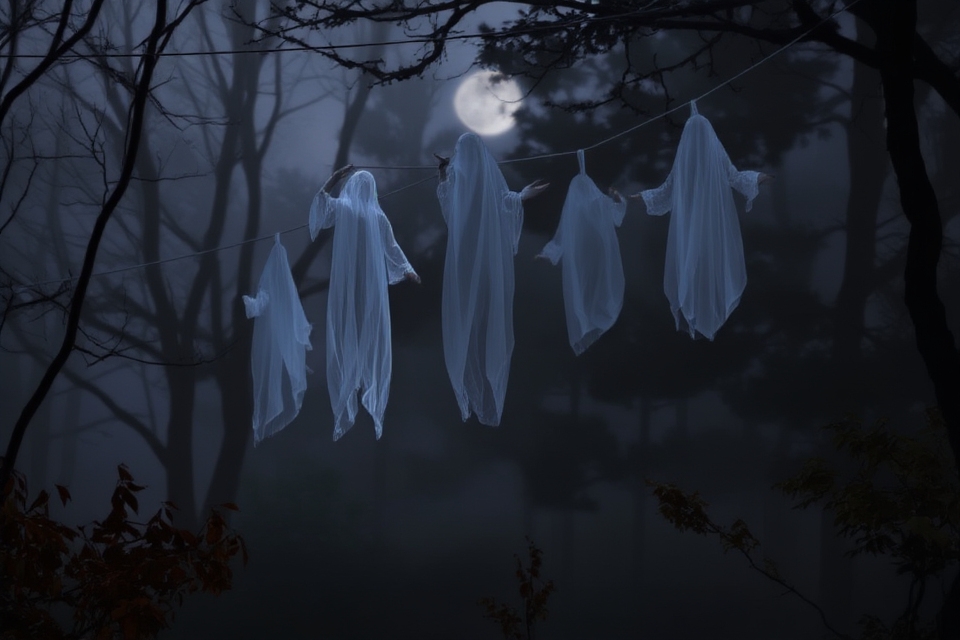 eerie ghostly halloween decorations