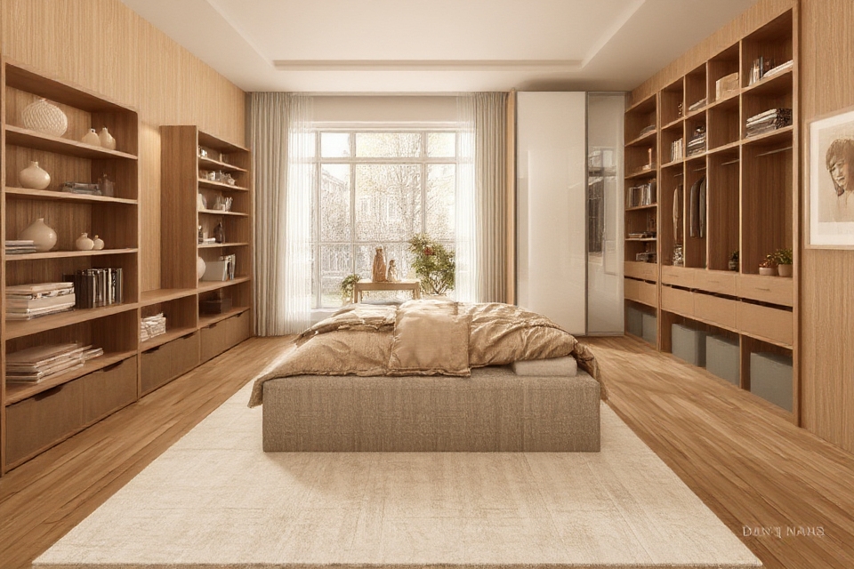 efficient built in bedroom storage