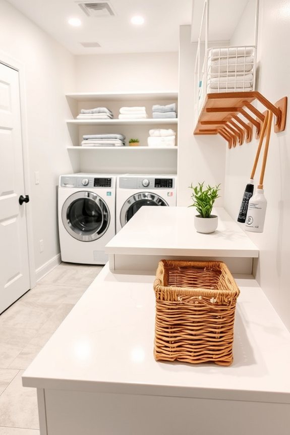 efficient laundry folding station