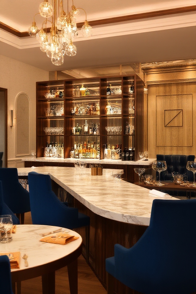 elegant and functional bar area