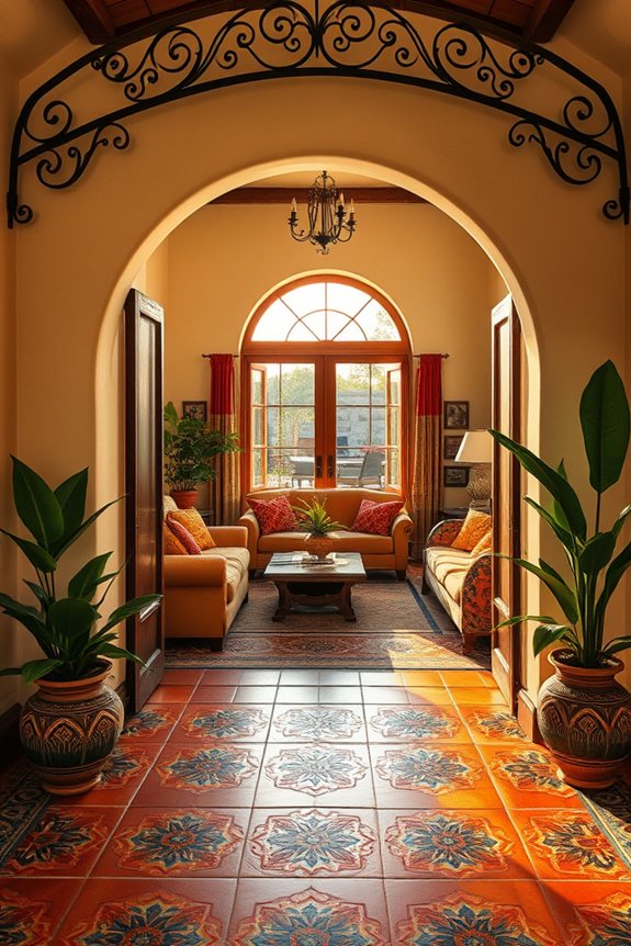 elegant arched doorways enhance interiors