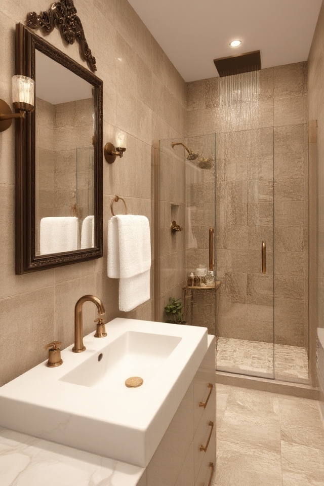 elegant bathroom fixtures enhance ambiance