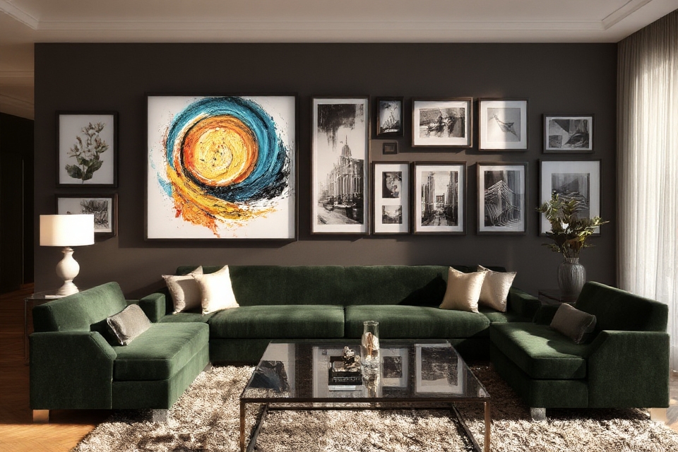 elegant black framed artwork displays