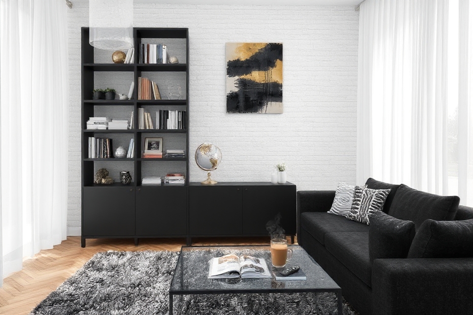 elegant black storage solutions