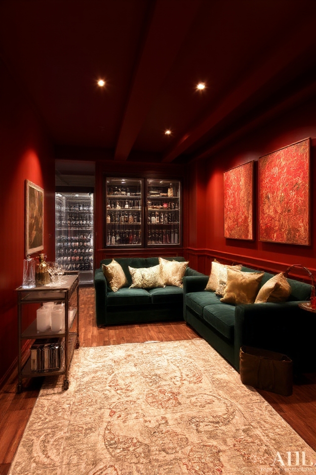 elegant bold basement color