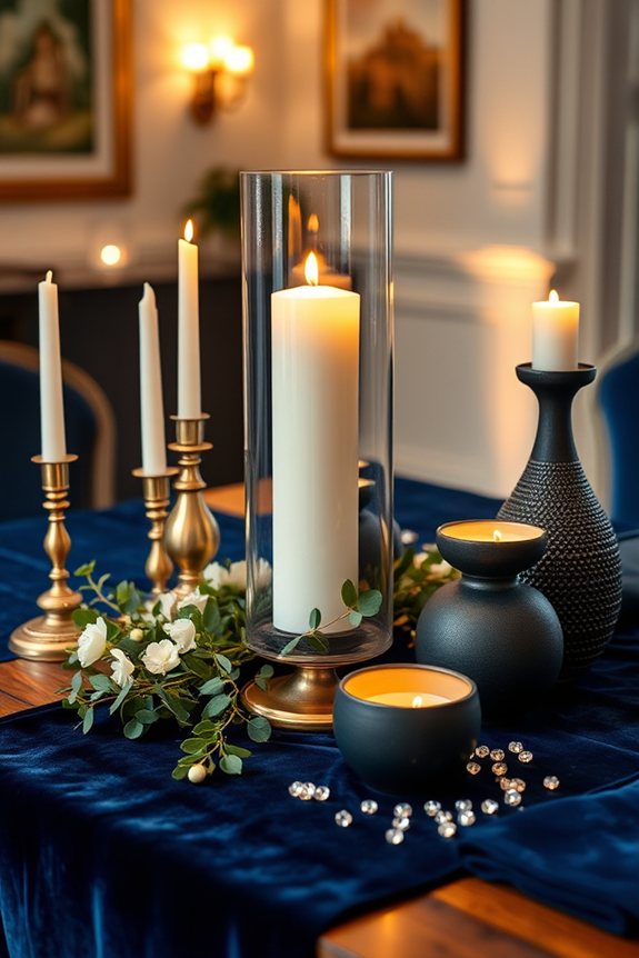 elegant candle display arrangements