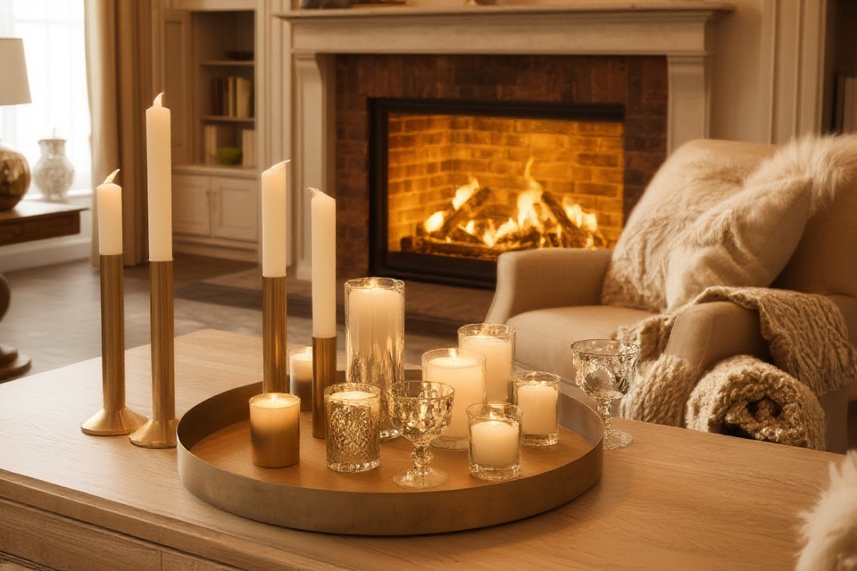 elegant candle holder arrangements
