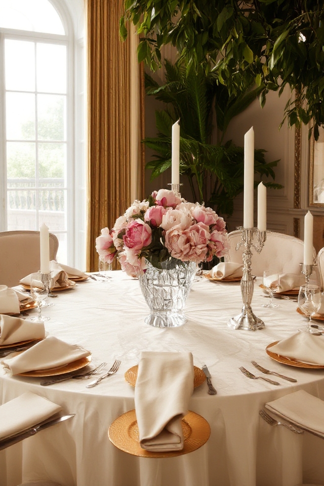 elegant centerpiece enhances ambiance