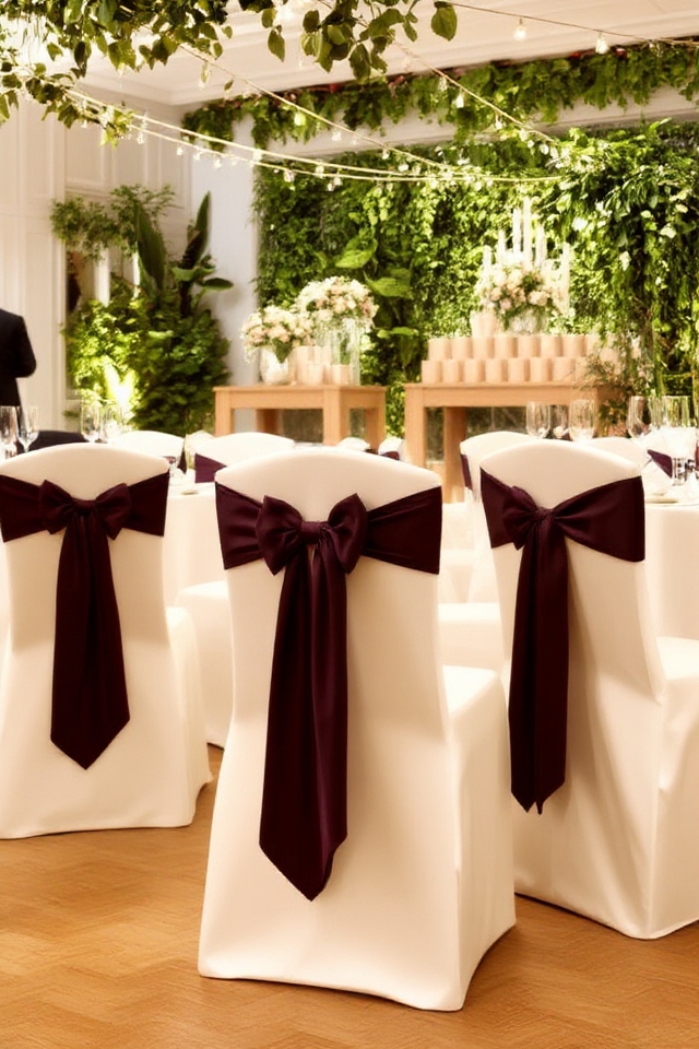 elegant chair covers and sashes