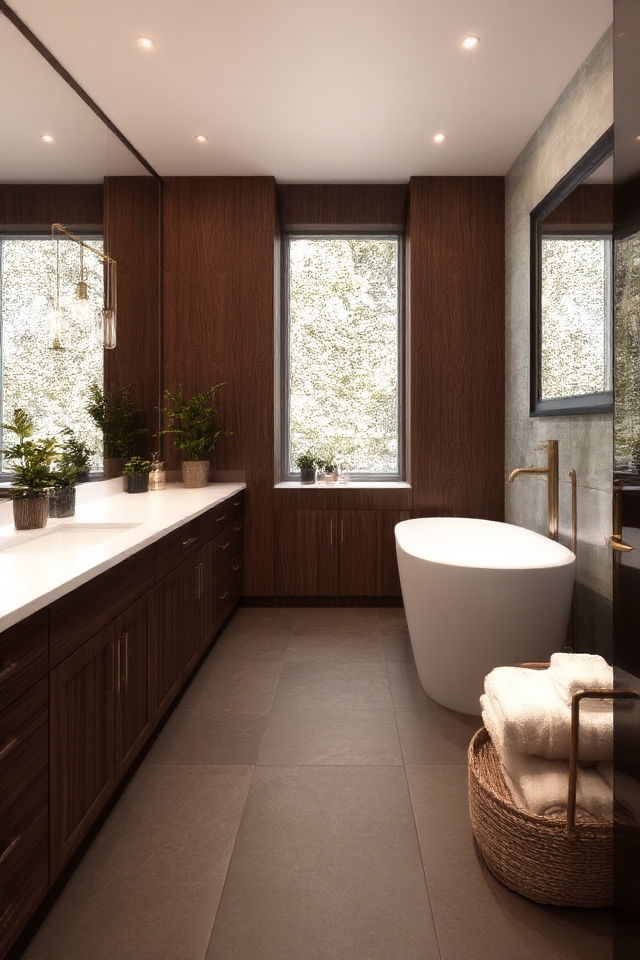 elegant dark wood cabinetry