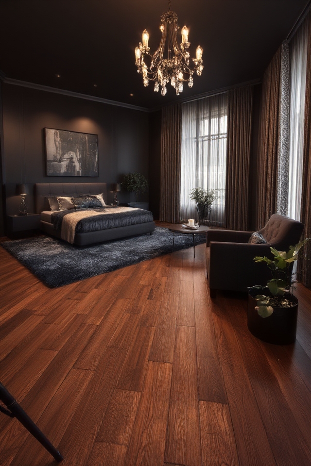 elegant dark wood flooring