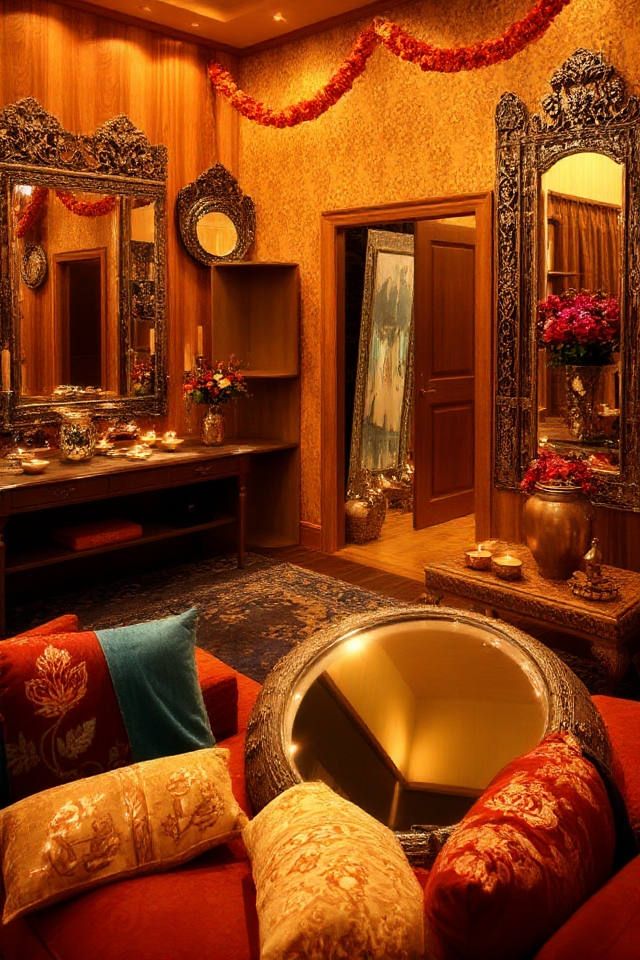 elegant decorative mirrors enhance