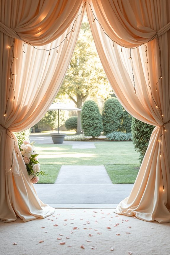 elegant draped bridal backdrops