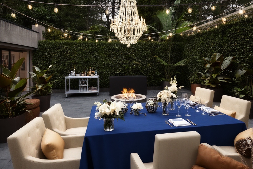 elegant entertaining area setup