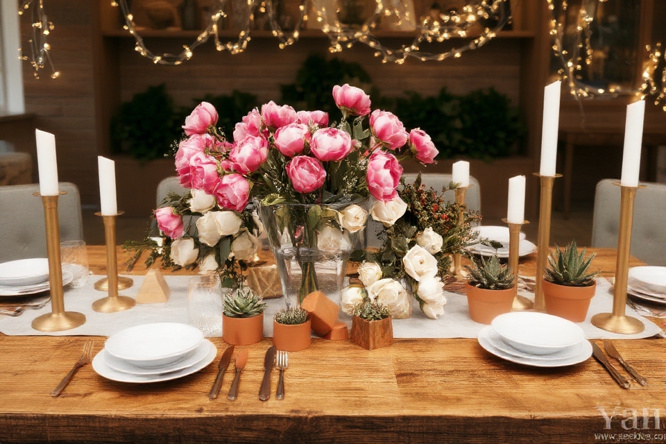 elegant floral candle arrangements