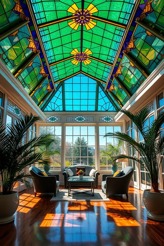 elegant geometric glass roofs