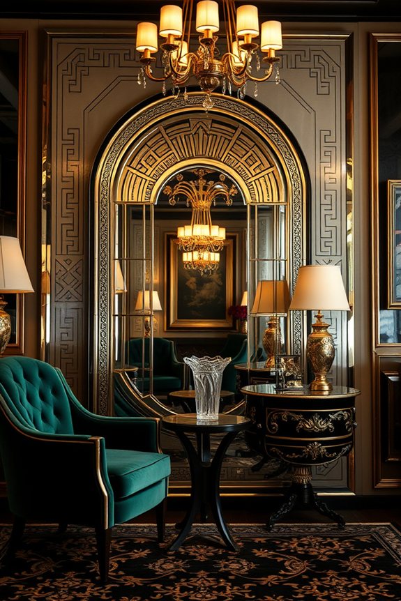 elegant geometric mirror designs
