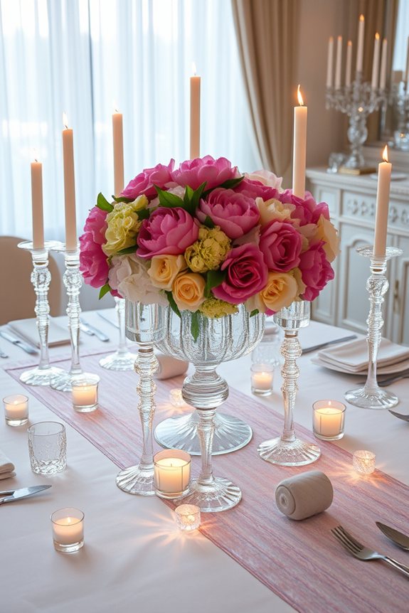 elegant glass and crystal accents