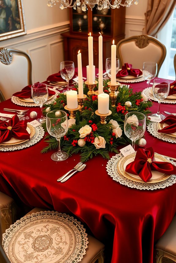 elegant holiday table setting